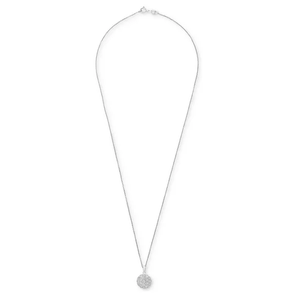 R.H. Macy & Co. Fine Jewelry Diamond Cluster 18” Pendant Necklace - Picture 4 of 6